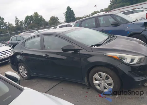 2016 Hyundai Elantra Se from USA, damaged, VIN 5NPDH4AE2GH668598